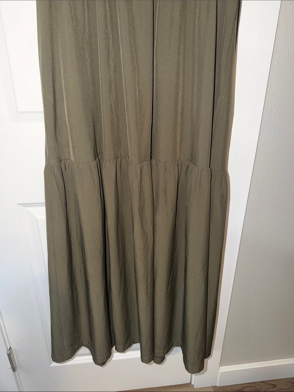 Calvin Klein Olive Green Sleeveless V-Neck Maxi Dress - Picture 4 of 8
